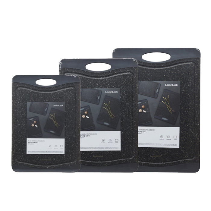 Thớt Nhựa Black Marble Lock&Lock Antibacterial Cutting Board - Nhiều kích cỡ - Màu Đen - CKD006, CKD007, CKD008